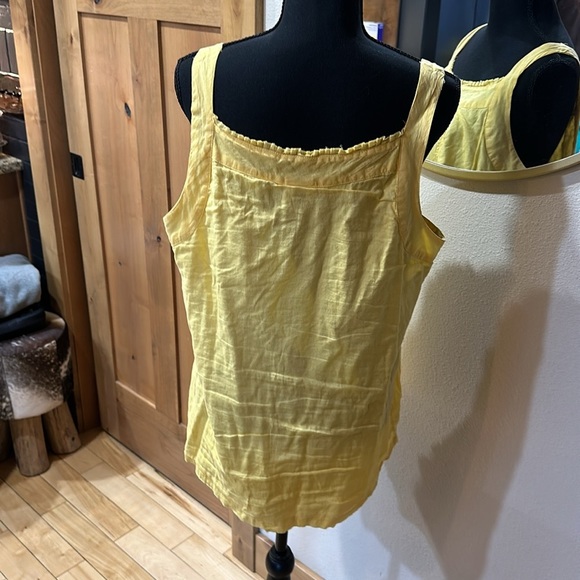 Embroidered tank top sunshine yellow X-Large - Picture 2 of 5